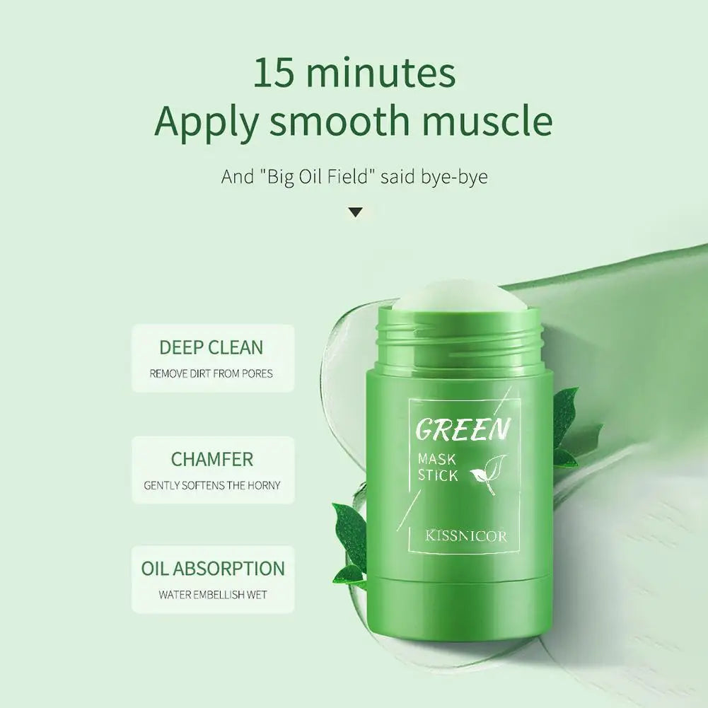 Green Tea Pore Cleansing Stick – Blackhead Remover & Facial Detox Mask (40g)